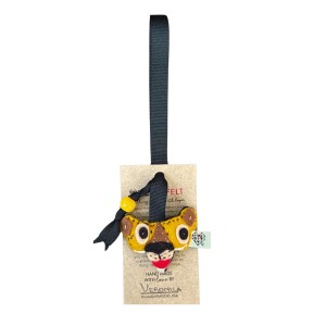 Heartfelt bookmark - leopard face