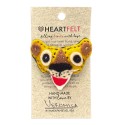 Heartfelt brooch - leopard face