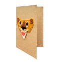 Heartfelt card - leopard face