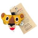 Heartfelt keyring - leopard face